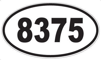 8375 - Oval Sticker