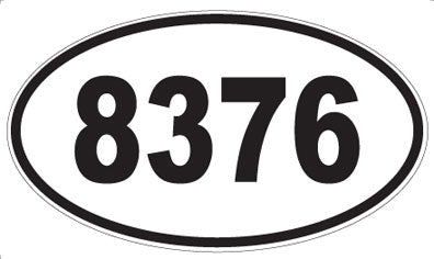 8376 - Oval Sticker
