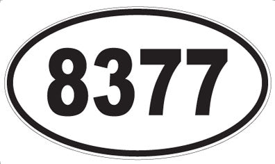 8377 - Oval Sticker