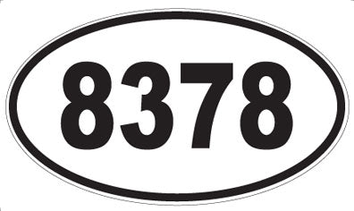 8378 - Oval Sticker