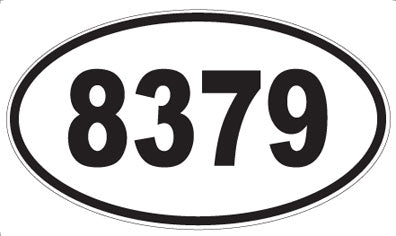 8379 - Oval Sticker