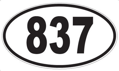 837 - Oval Sticker