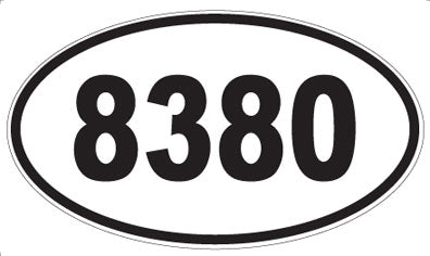 8380 - Oval Sticker