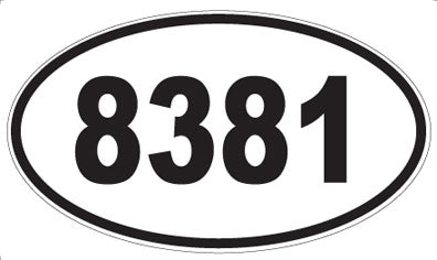 8381 - Oval Sticker