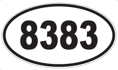 8383 - Oval Sticker