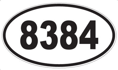 8384 - Oval Sticker