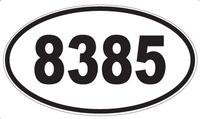 8385 - Oval Sticker