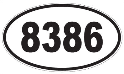 8386 - Oval Sticker