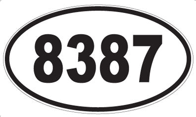 8387 - Oval Sticker