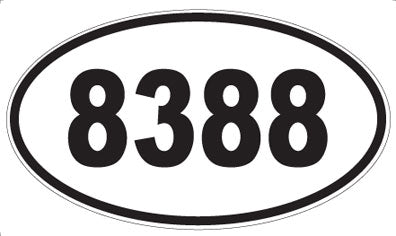 8388 - Oval Sticker