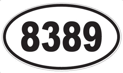 8389 - Oval Sticker