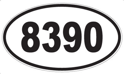 8390 - Oval Sticker