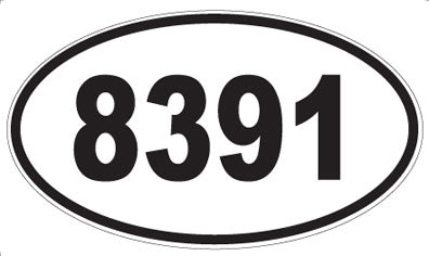 8391 - Oval Sticker