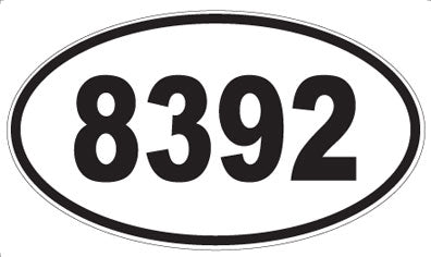 8392 - Oval Sticker