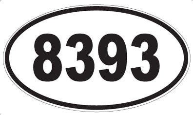 8393 - Oval Sticker