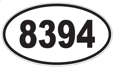8394 - Oval Sticker