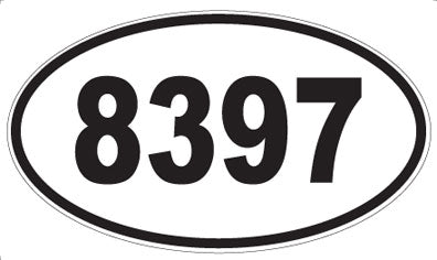 8397 - Oval Sticker