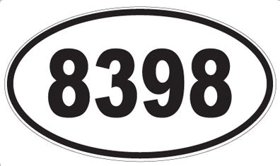 8398 - Oval Sticker