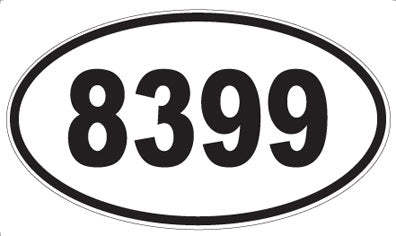8399 - Oval Sticker