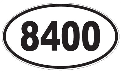 8400 - Oval Sticker