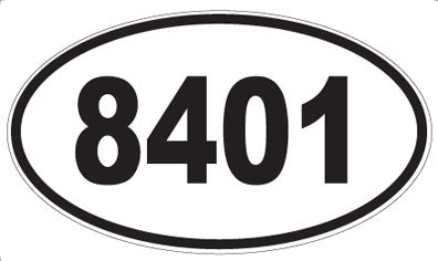 8401 - Oval Sticker