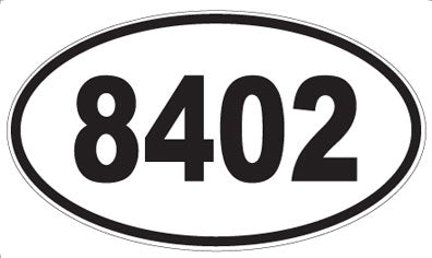 8402 - Oval Sticker
