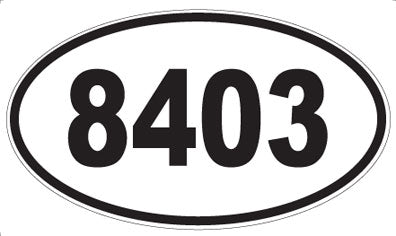 8403 - Oval Sticker