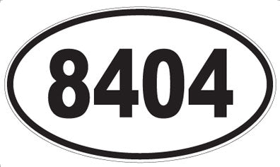 8404 - Oval Sticker