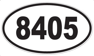 8405 - Oval Sticker