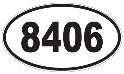 8406 - Oval Sticker
