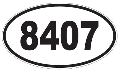 8407 - Oval Sticker