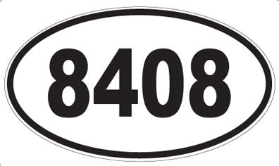 8408 - Oval Sticker