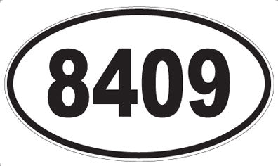 8409 - Oval Sticker
