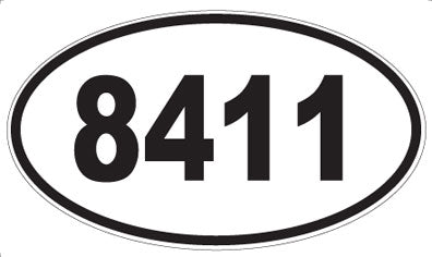 8411 - Oval Sticker