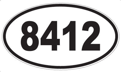8412 - Oval Sticker