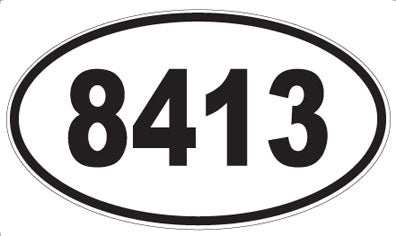 8413 - Oval Sticker