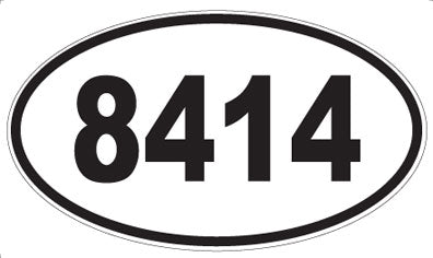 8414 - Oval Sticker