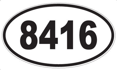 8416 - Oval Sticker