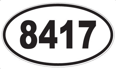 8417 - Oval Sticker