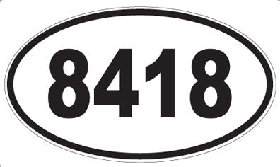 8418 - Oval Sticker