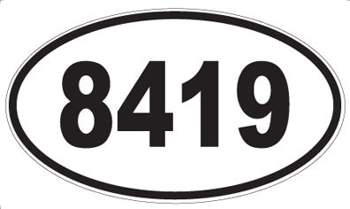 8419 - Oval Sticker