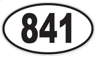 841 - Oval Sticker