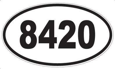 8420 - Oval Sticker