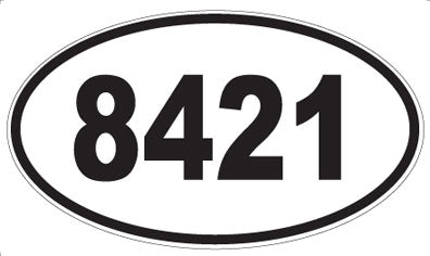 8421 - Oval Sticker