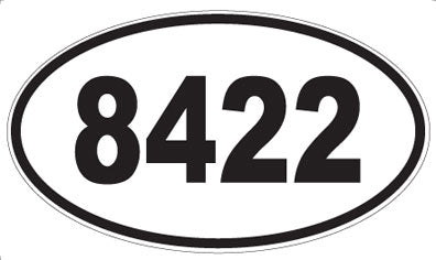 8422 - Oval Sticker