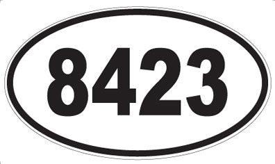8423 - Oval Sticker