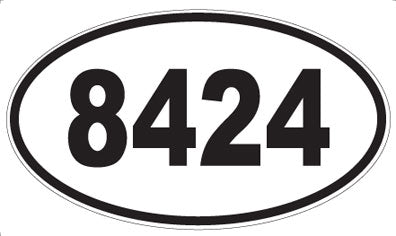 8424 - Oval Sticker