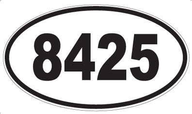 8425 - Oval Sticker