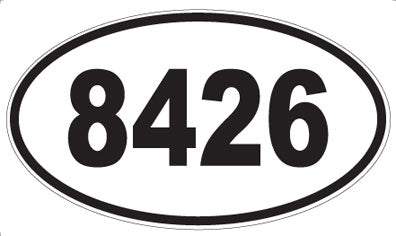 8426 - Oval Sticker