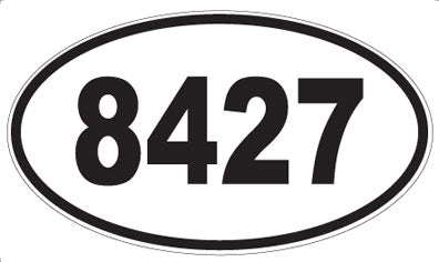 8427 - Oval Sticker